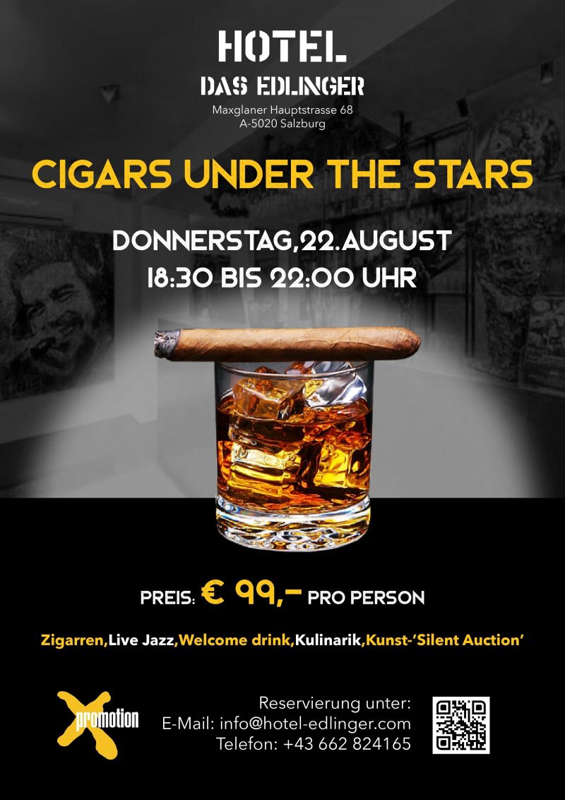 Hotel Das Edlinger präsentiert die Veranstaltungsreihe „CIGARS UNDER THE STARS“